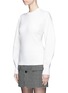 Front View - Click To Enlarge - TIBI - Cocoon sleeve wool blend rib knit sweater
