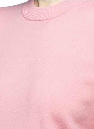 Detail View - Click To Enlarge - TIBI - Cocoon sleeve wool blend rib knit sweater