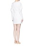 Back View - Click To Enlarge - TIBI - 'Florence' puff sleeve twill dress