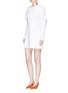 Figure View - Click To Enlarge - TIBI - 'Florence' puff sleeve twill dress