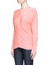 Front View - Click To Enlarge - TIBI - Ruched rib knit sweater