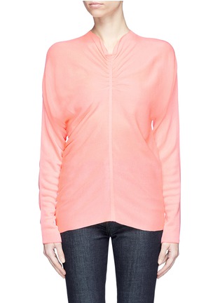 Main View - Click To Enlarge - TIBI - Ruched rib knit sweater