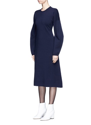 Front View - Click To Enlarge - TIBI - Cocoon sleeve wool blend rib knit dress
