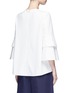 Back View - Click To Enlarge - TIBI - Tiered bell cuff crepe top