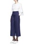Figure View - Click To Enlarge - TIBI - Tiered bell cuff crepe top