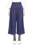 Main View - Click To Enlarge - TIBI - 'Chassis Bianca' cotton-linen culottes