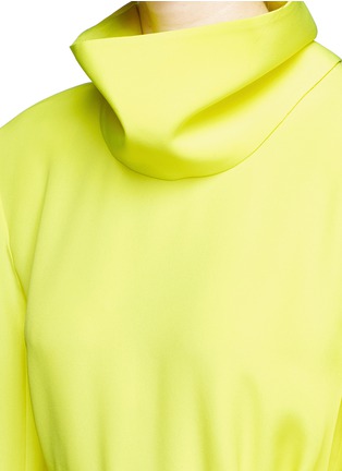 Detail View - Click To Enlarge - TIBI - Belted silk turtleneck dress