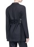 Back View - Click To Enlarge - TIBI - Safety pin strappy back blazer