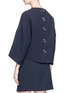 Back View - Click To Enlarge - TIBI - 'Mica' hook button cropped suiting top