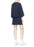Figure View - Click To Enlarge - TIBI - 'Mica' hook mock wrap suiting skirt
