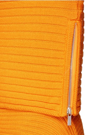 Detail View - Click To Enlarge - TIBI - Zip outseam Merino wool rib knit sweater