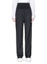 Main View - Click To Enlarge - TIBI - 'Hanne Corset' rib knit panel high waist suiting pants