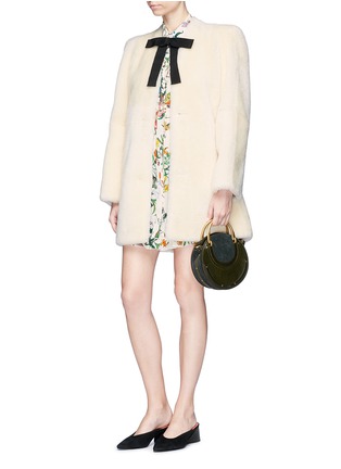 Figure View - Click To Enlarge - CHLOÉ - Lambskin shearling coat