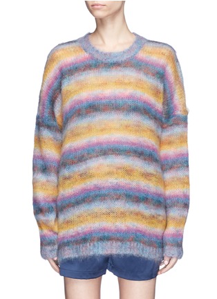 Main View - Click To Enlarge - CHLOÉ - Stripe oversized mohair blend sweater