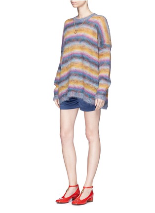 Figure View - Click To Enlarge - CHLOÉ - Stripe oversized mohair blend sweater