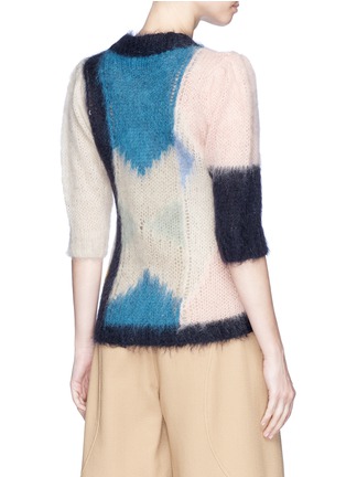 Back View - Click To Enlarge - CHLOÉ - Colourblock brushed mohair blend knit sweater