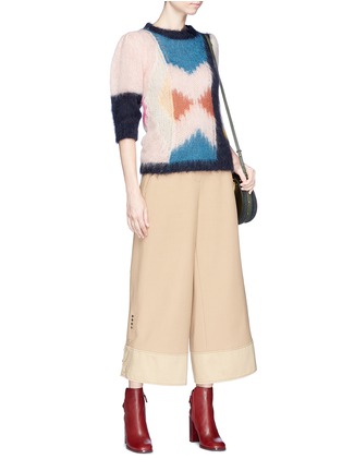 Figure View - Click To Enlarge - CHLOÉ - Colourblock brushed mohair blend knit sweater