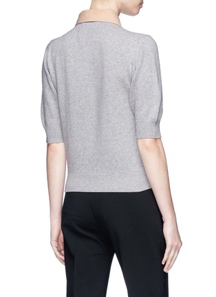 Back View - Click To Enlarge - CHLOÉ - Detachable bow collar wool-cashmere knit top