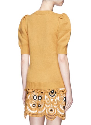 Back View - Click To Enlarge - CHLOÉ - Puff shoulder cashmere sweater