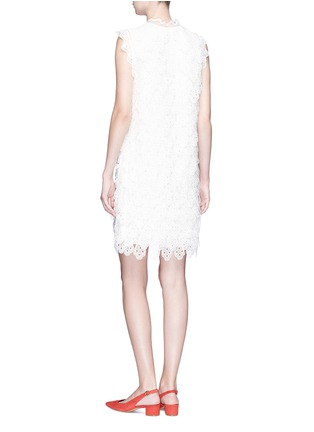 Figure View - Click To Enlarge - CHLOÉ - Pussybow eyelet embroidered silk organza dress