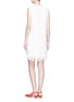 Figure View - Click To Enlarge - CHLOÉ - Pussybow eyelet embroidered silk organza dress