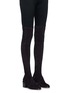 Figure View - Click To Enlarge - CLERGERIE - 'Mepe' patent heel suede thigh high sock boots