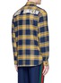 Back View - Click To Enlarge - GUCCI - Wolf appliqué check plaid flannel shirt