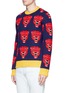 Front View - Click To Enlarge - GUCCI - Tiger jacquard wool sweater