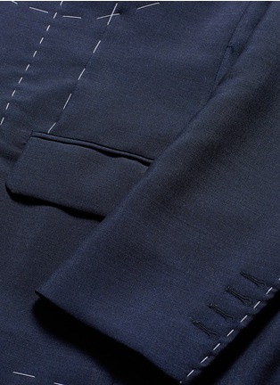 Detail View - Click To Enlarge - GUCCI - 'Work In Progress' stitch mohair-wool blazer