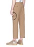 Back View - Click To Enlarge - GUCCI - OUROBOROS LOGO PRINT HOPSACK CROPPED PANTS