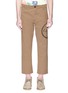 Main View - Click To Enlarge - GUCCI - OUROBOROS LOGO PRINT HOPSACK CROPPED PANTS