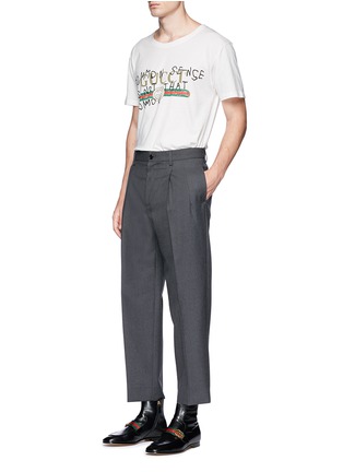 Figure View - Click To Enlarge - GUCCI - Pleated leg wool pants
