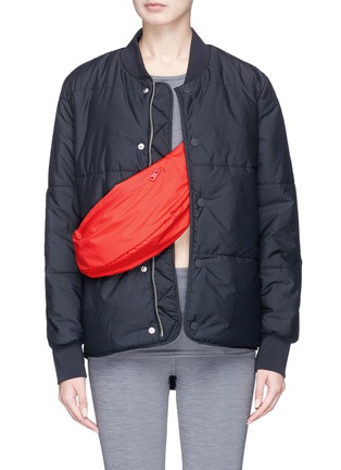 Main View - Click To Enlarge - PHVLO - Detachable zip pouch rainproof padded jacket