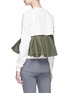 Back View - Click To Enlarge - PHVLO - Detachable ruffle zip back pouch sweatshirt