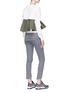 Figure View - Click To Enlarge - PHVLO - Detachable ruffle zip back pouch sweatshirt