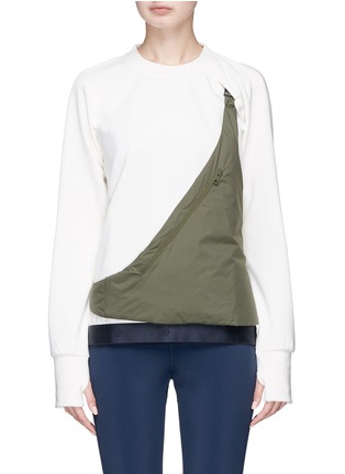 Main View - Click To Enlarge - PHVLO - Detachable zip pouch sweatshirt