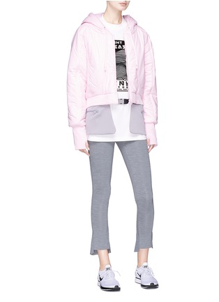 Figure View - Click To Enlarge - PHVLO - Detachable hem cropped puffer jacket