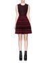 Main View - Click To Enlarge - ALAÏA - Stripe jacquard knit sleeveless dress