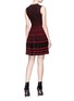Figure View - Click To Enlarge - ALAÏA - Stripe jacquard knit sleeveless dress