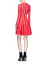 Back View - Click To Enlarge - ALAÏA - 'Girandole' stripe jacquard knit long sleeve dress