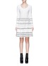 Main View - Click To Enlarge - ALAÏA - Stripe jacquard knit flared dress