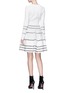 Figure View - Click To Enlarge - ALAÏA - Stripe jacquard knit flared dress
