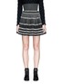 Main View - Click To Enlarge - ALAÏA - 'Shell' wide waistband dot stripe jacquard knit skirt