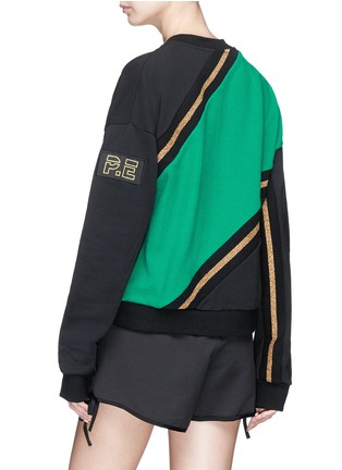 Back View - Click To Enlarge - P.E NATION - 'Hang Time' colourblock panelled sweatshirt