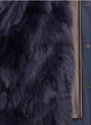 Detail View - Click To Enlarge - MR & MRS ITALY - Raccoon hood fox fur mini parka
