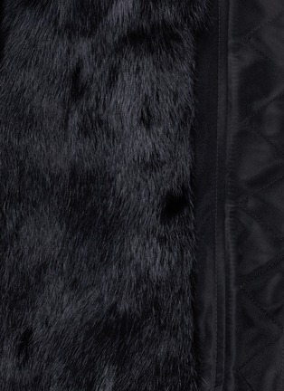Detail View - Click To Enlarge - MR & MRS ITALY - Fox hood rabbit fur bomber jacket