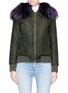 Main View - Click To Enlarge - MR & MRS ITALY - Raccoon fur hood bomber jacket