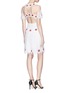 Figure View - Click To Enlarge - 68244 - 'Leaf' lip and wavy embroidered mesh mini dress