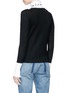 Back View - Click To Enlarge - 68244 - 'Sigmund' colourblock pleated bib wool sweater