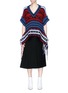 Main View - Click To Enlarge - SONIA RYKIEL - Fringed peplum mixed knit sweater